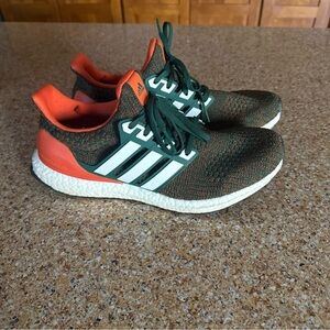 Adidas UltraBoost 4.0 Miami Hurricanes Color Play Running Shoes Men’s 9.5